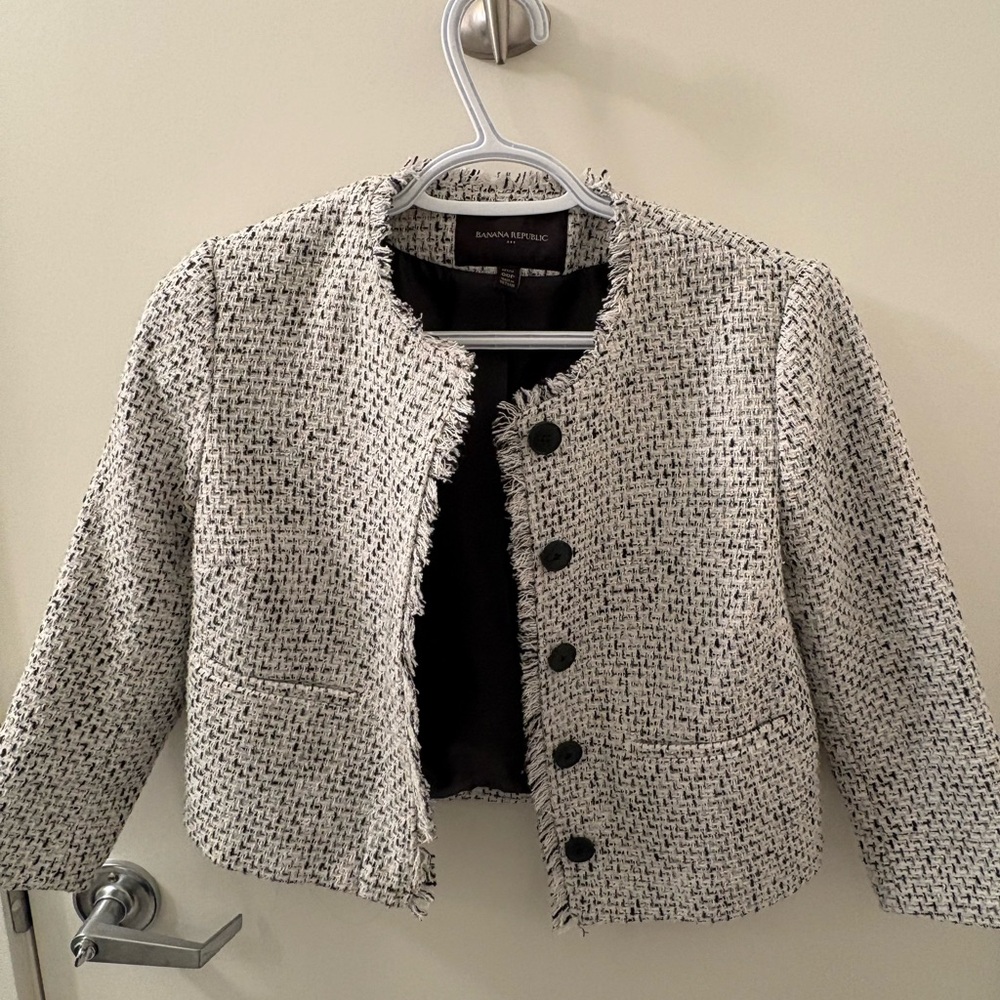 Banana Republic Tweed Blazer - Petite OOP